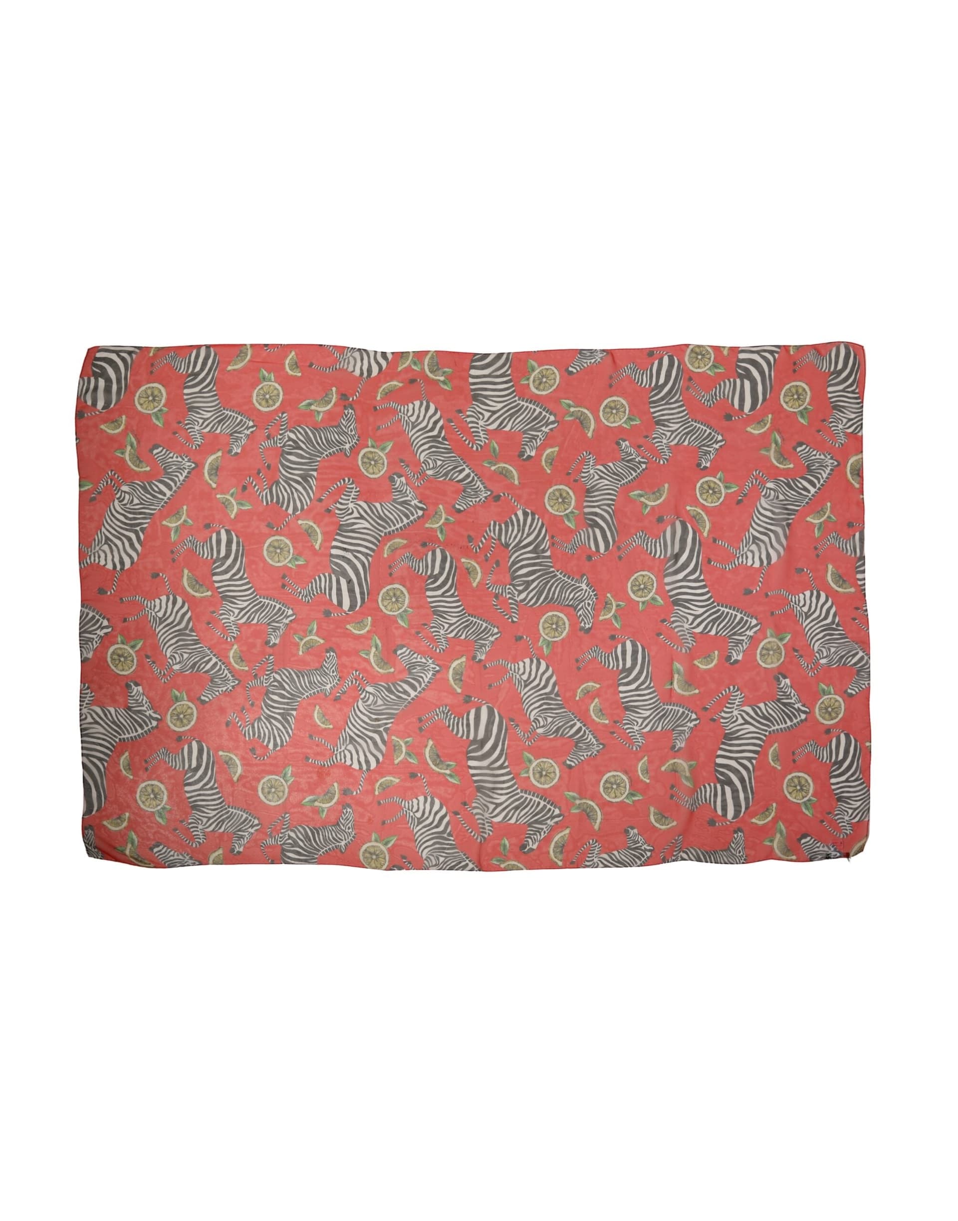 Dolce & Gabbana Red Zebra Print Silk Wrap Shawl Stole 200cm x 132cm Scarf - 2
