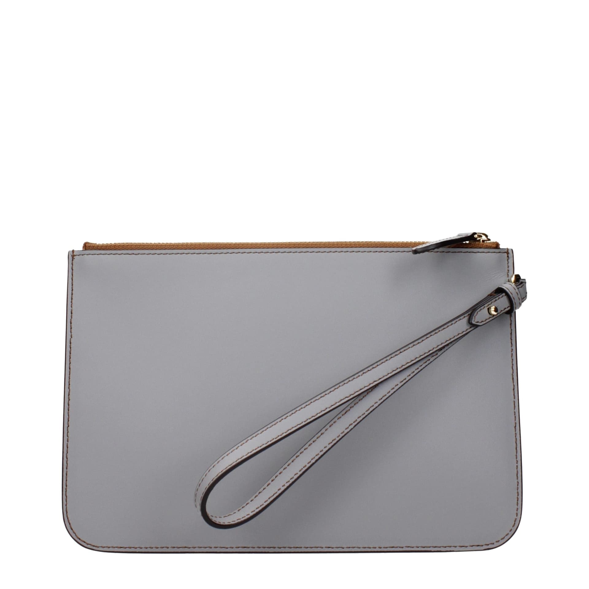 Burberry Gray Leather Clutch Bag - 3