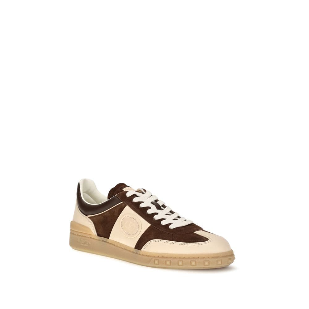 Valentino Garavani Brown Suede Leather Low Top Sneakers - 2