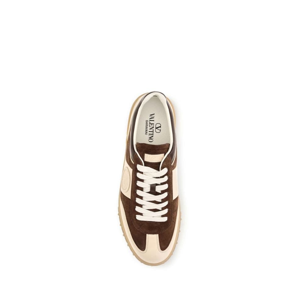 Valentino Garavani Brown Suede Leather Low Top Sneakers - 4