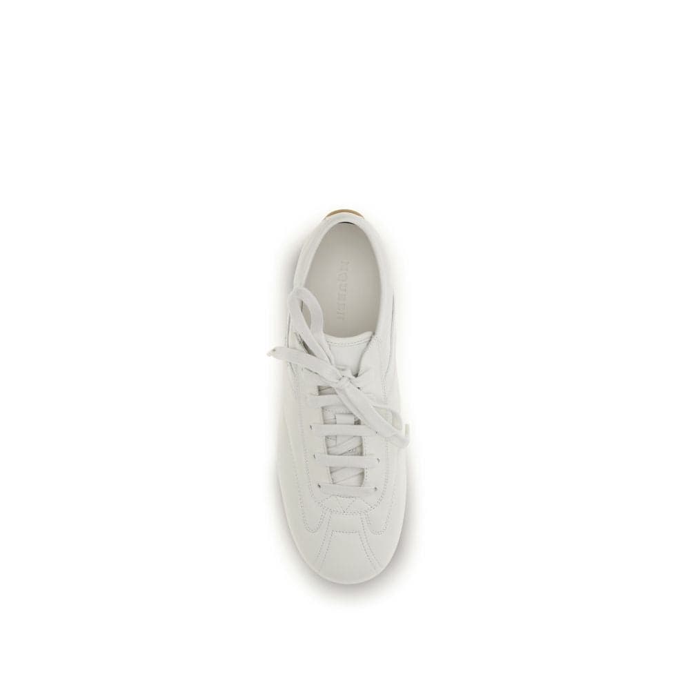 Alexander McQueen White Calf Leather Bos Taurus Athletic Sneakers - 4