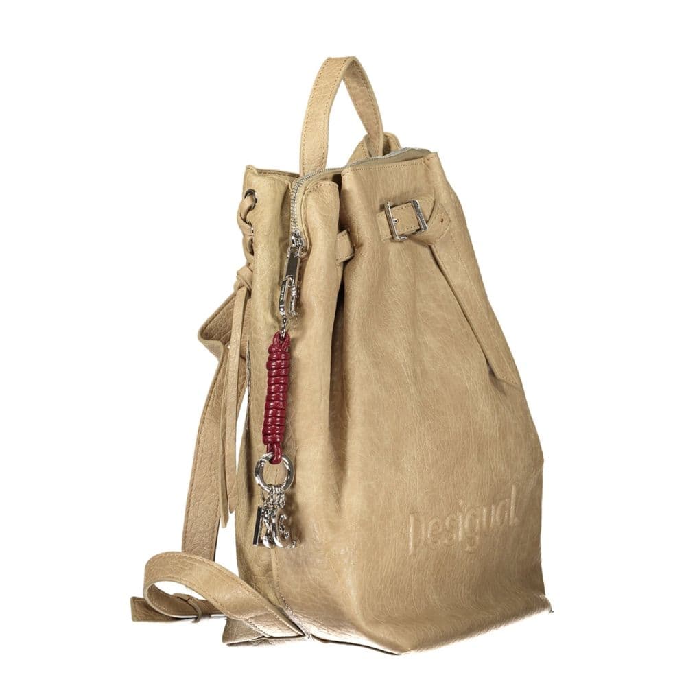 Desigual Beige Poliuretano Women's Backpack - 3