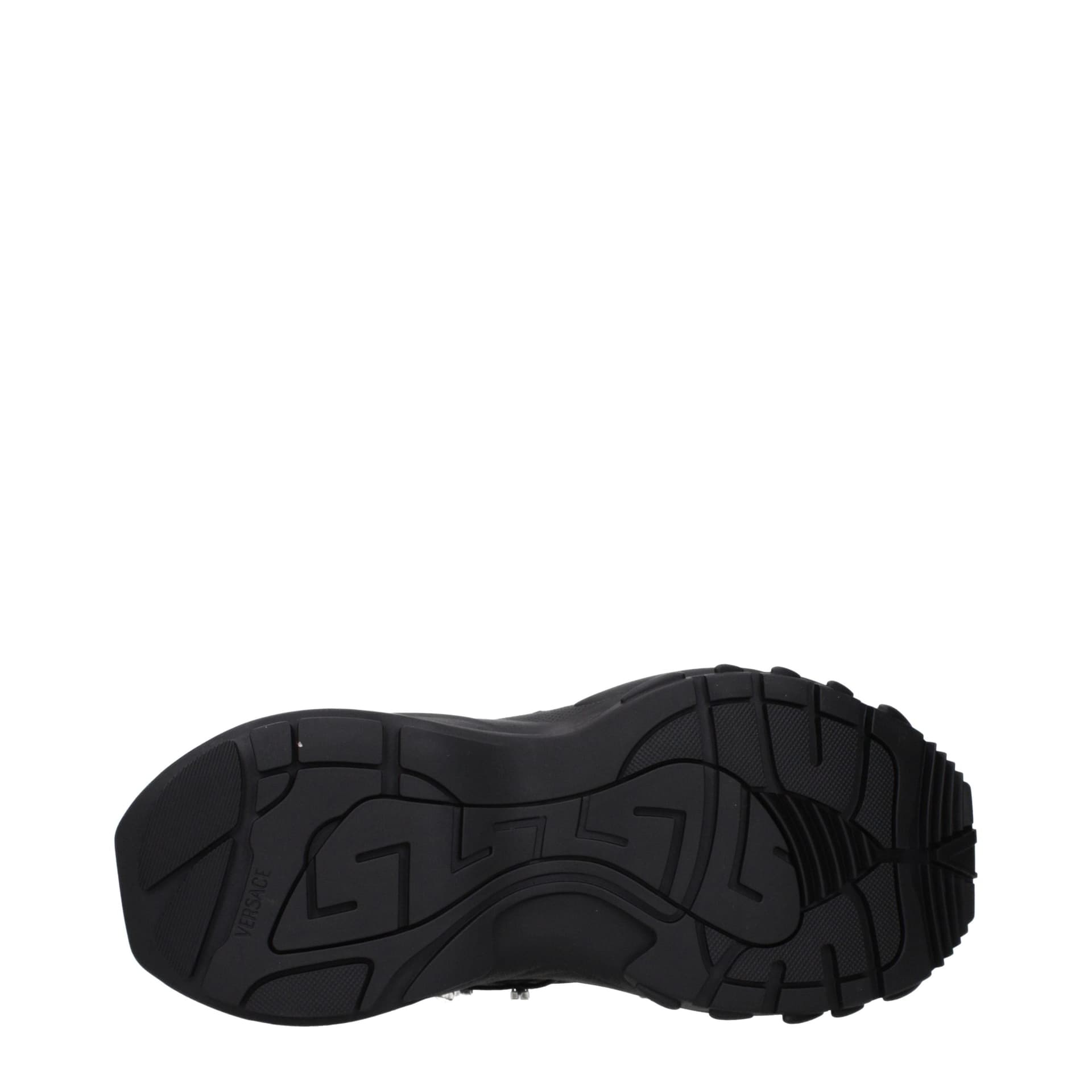 Versace Black Fabric Sneakers - 5
