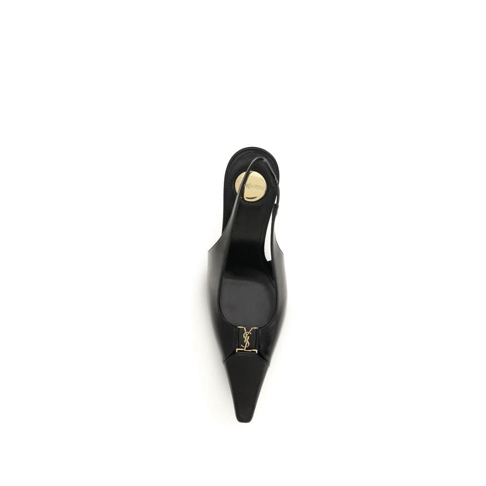 Saint Laurent Black Calf Leather Bos Taurus High Heel Pumps - 4