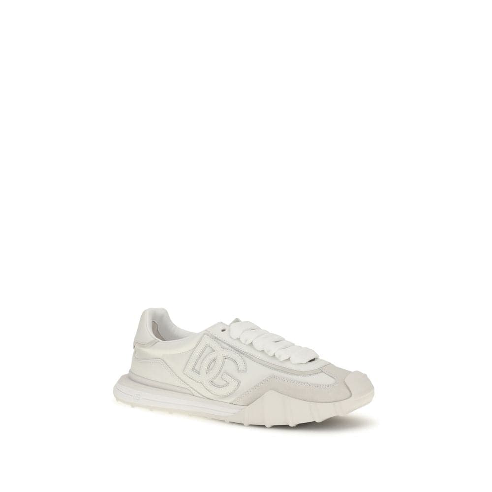 Dolce & Gabbana White Calf Leather Bos Taurus Athletic Sneakers - 2
