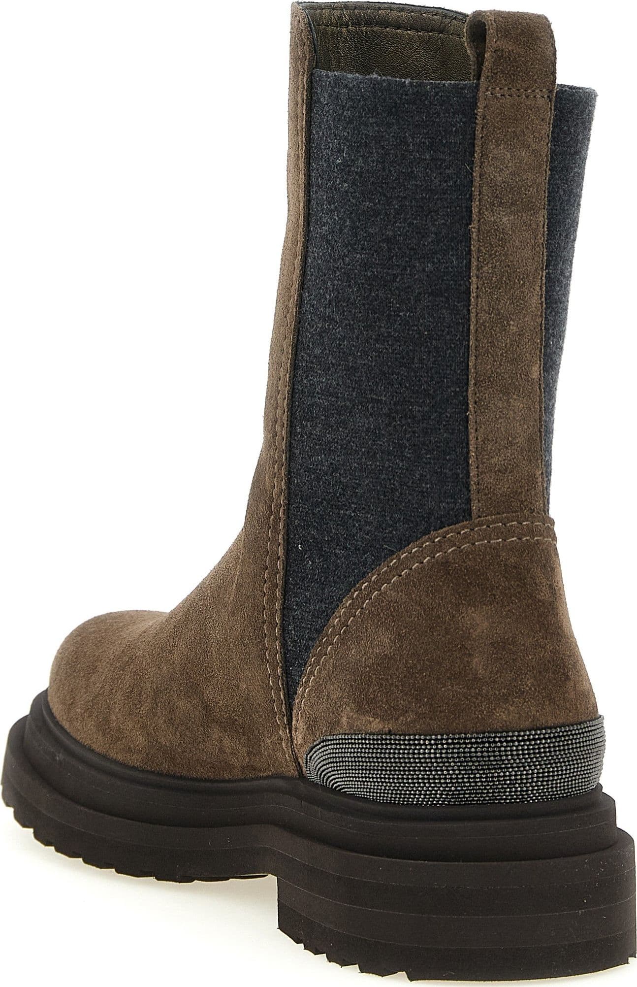 Brunello Cucinelli Brown Calfskin Ankle Boots - 3