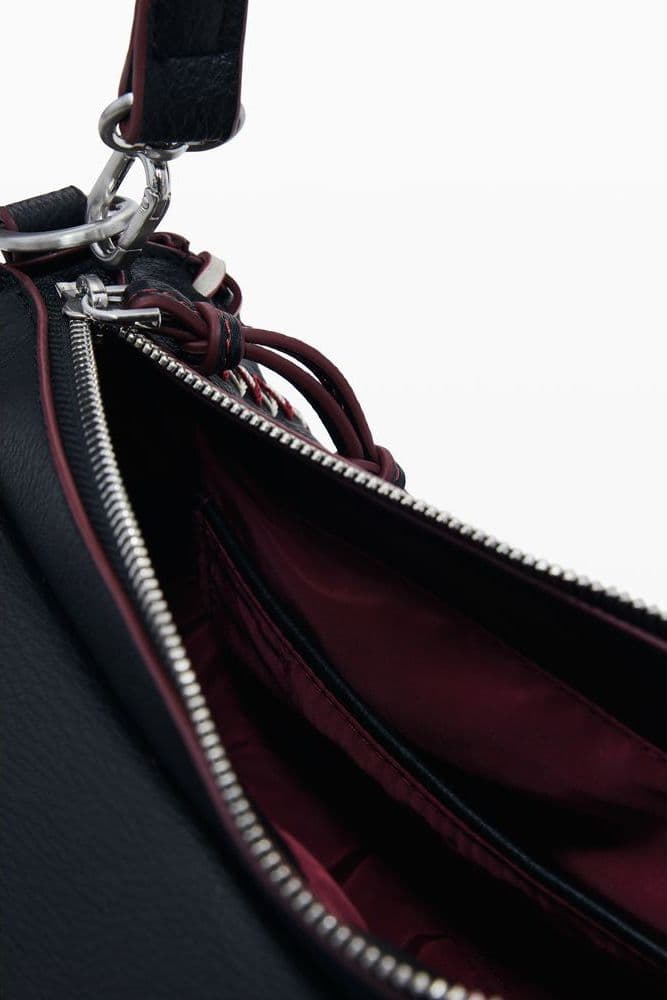 Desigual Nero Poliuretano Donna Borsa - 3