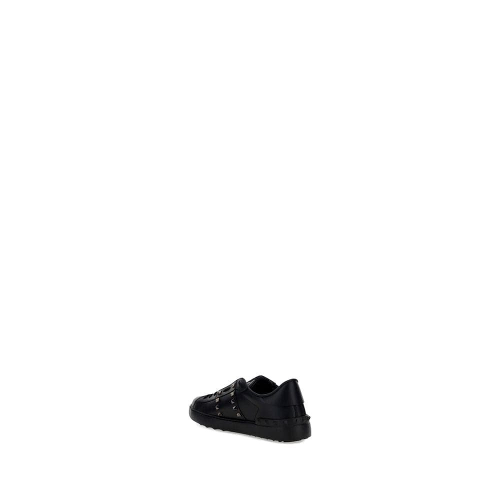 Valentino Garavani Black Calf Leather Bos Taurus Sneakers - 3