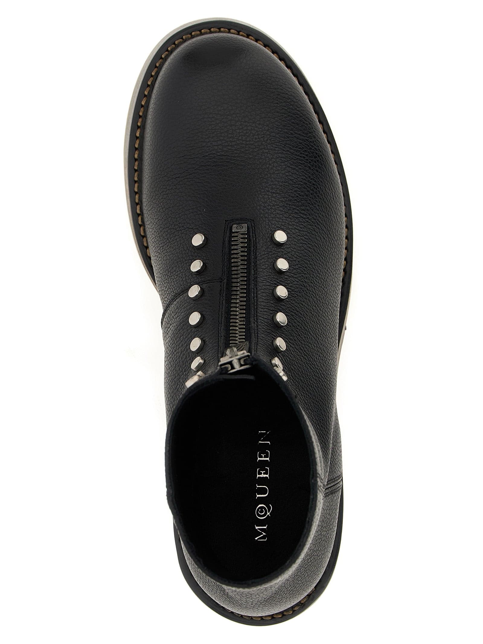 Alexander McQueen Black Calfskin Ankle Boots - 4