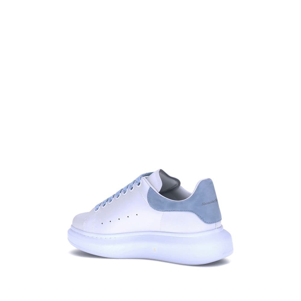 Alexander McQueen Blue Calf Leather Bos Taurus Platform Sneakers - 3