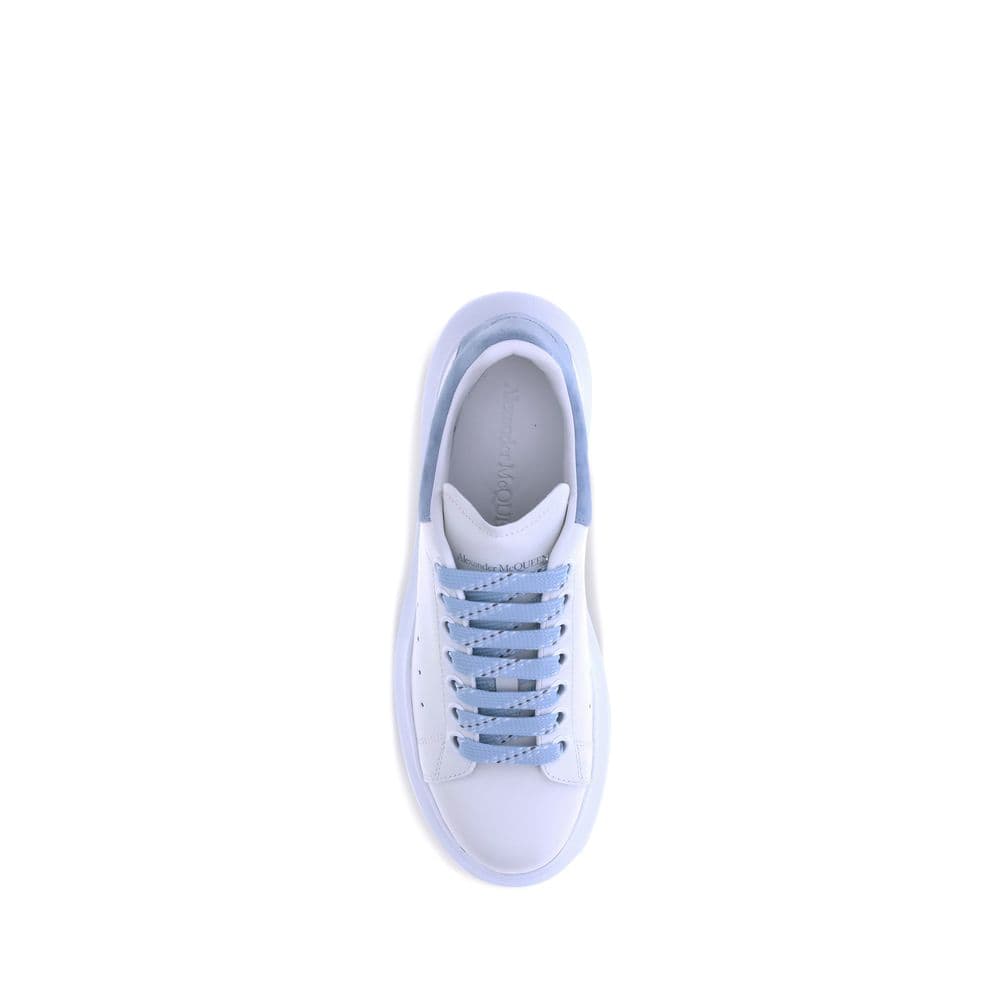Alexander McQueen Blue Calf Leather Bos Taurus Platform Sneakers - 4