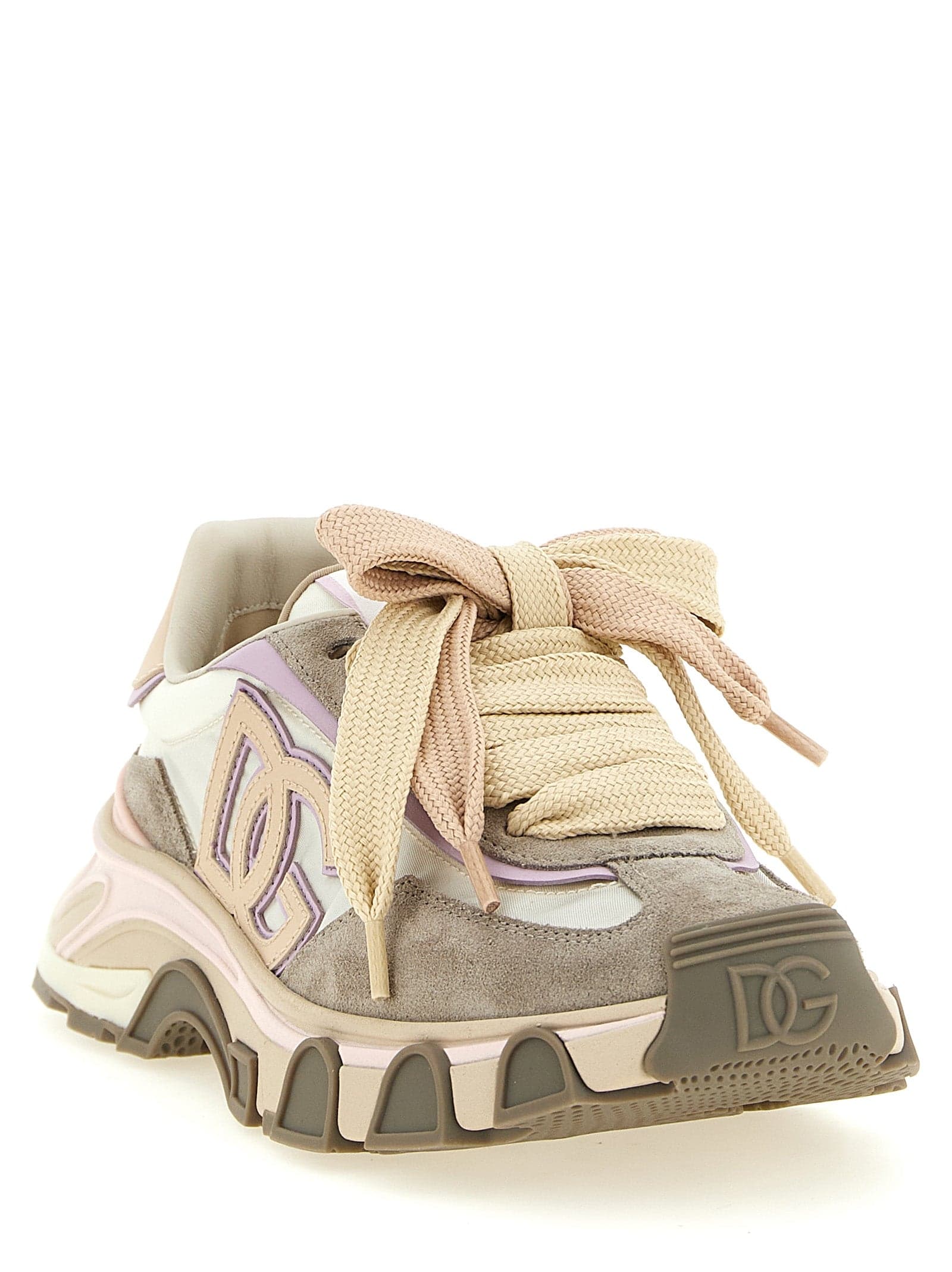 Dolce & Gabbana Beige Calfskin Athletic Sneakers - 2