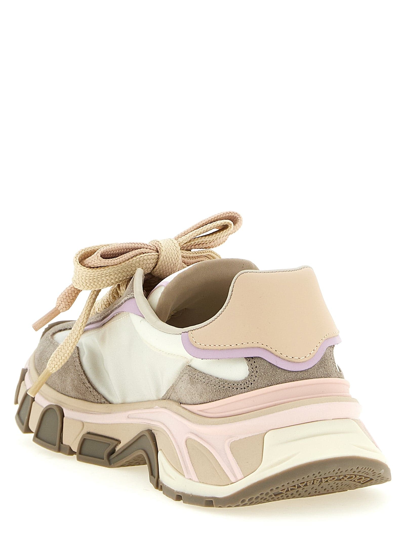 Dolce & Gabbana Beige Calfskin Athletic Sneakers - 3