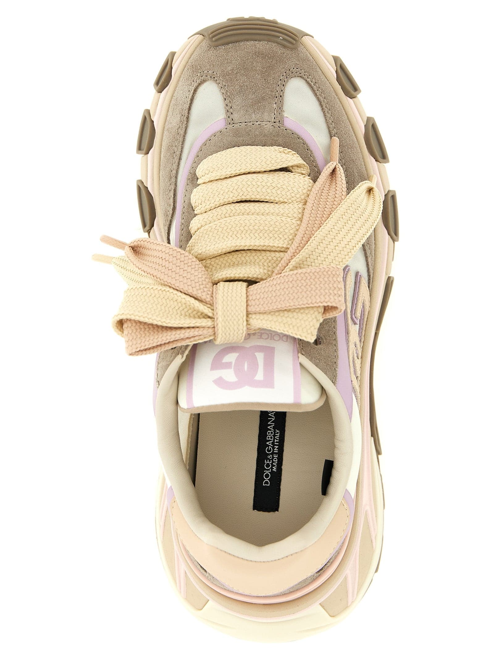 Dolce & Gabbana Beige Calfskin Athletic Sneakers - 4