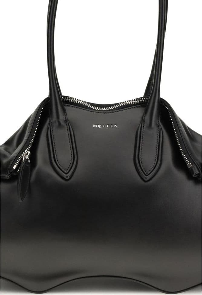 Alexander McQueen Black Calf Leather Bos Taurus Shoulder Bag - 4