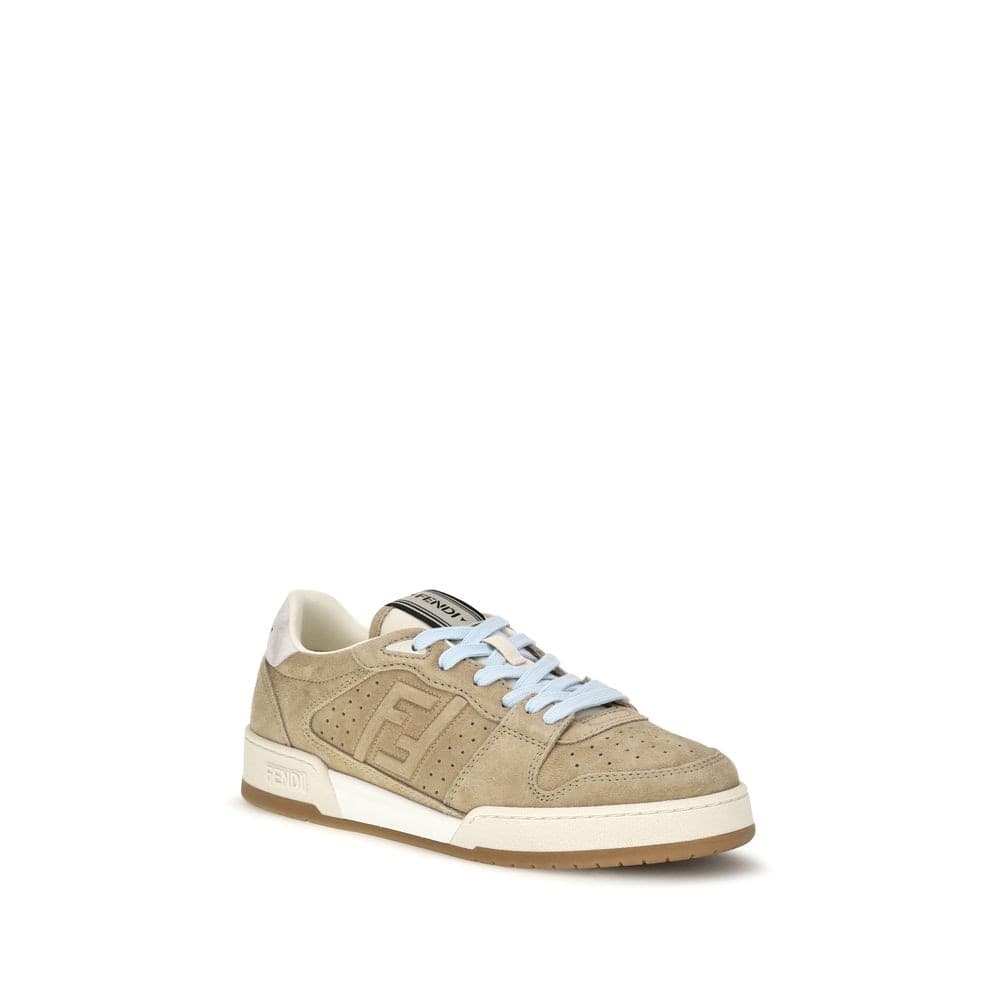 Fendi Beige Suede Leather Sneakers - 2