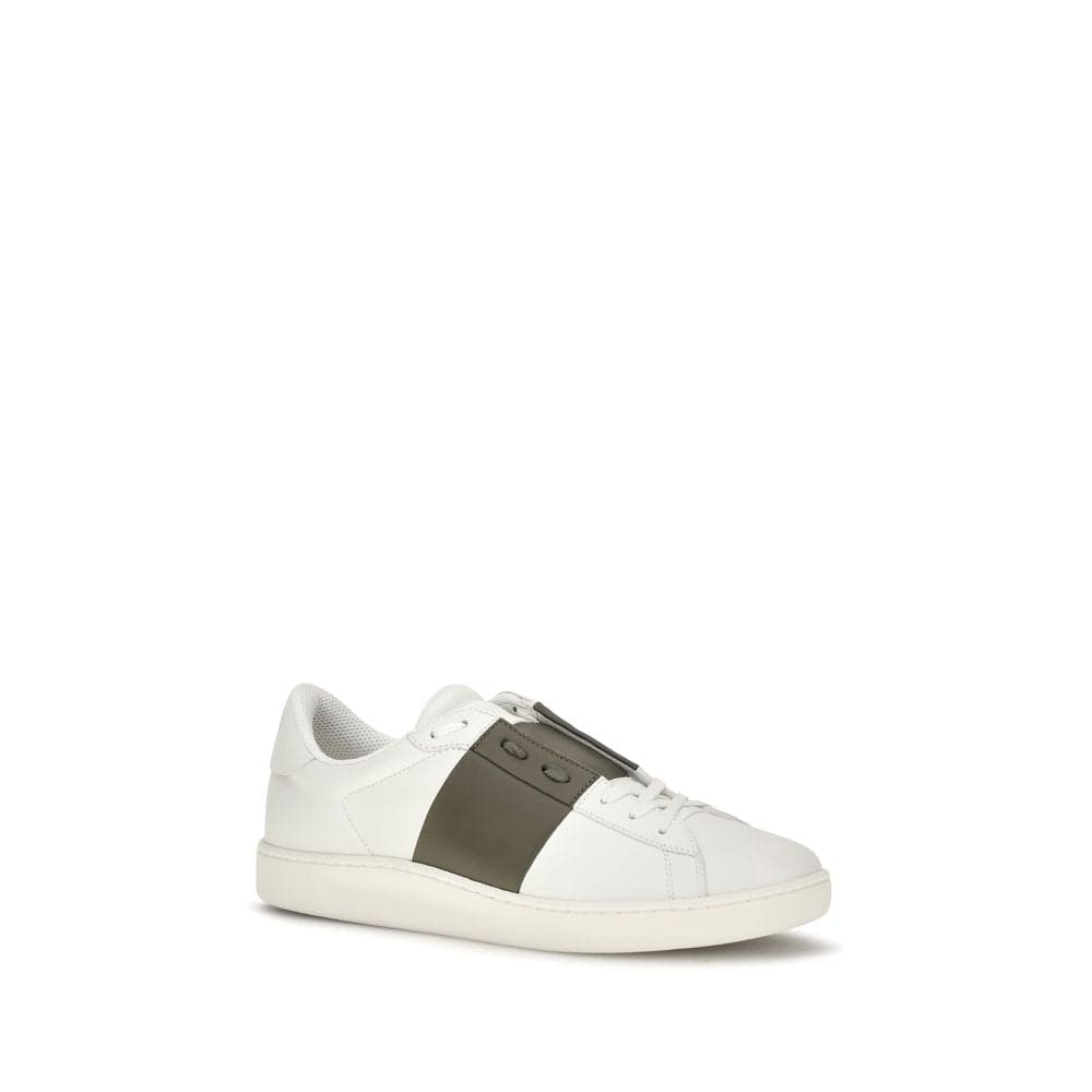 Valentino Garavani White Calf Leather Bos Taurus Low Top Sneakers - 2