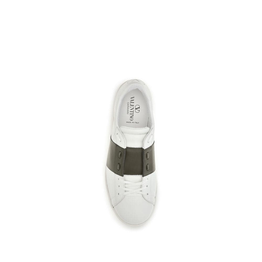 Valentino Garavani White Calf Leather Bos Taurus Low Top Sneakers - 4