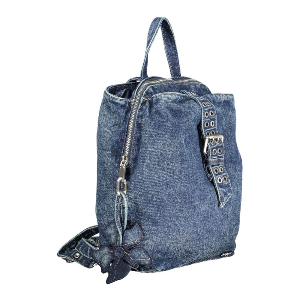 Desigual Blue Cotton Women Backpack - 3