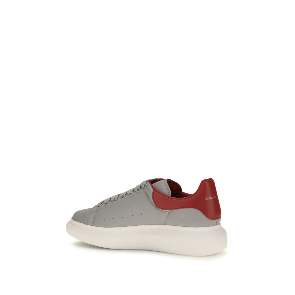 Alexander McQueen Gray Calf Leather Bos Taurus Platform Sneakers - 3