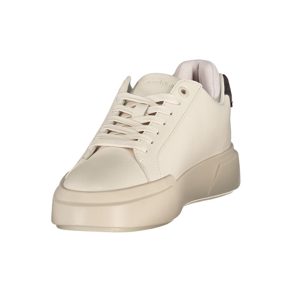 Calvin Klein White Polyurethane Women's Sneaker - 3
