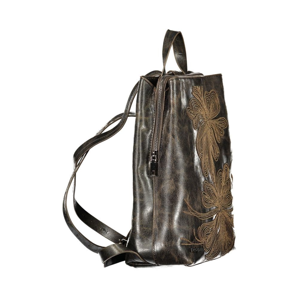 Desigual Brown Polyurethane Women Backpack - 3