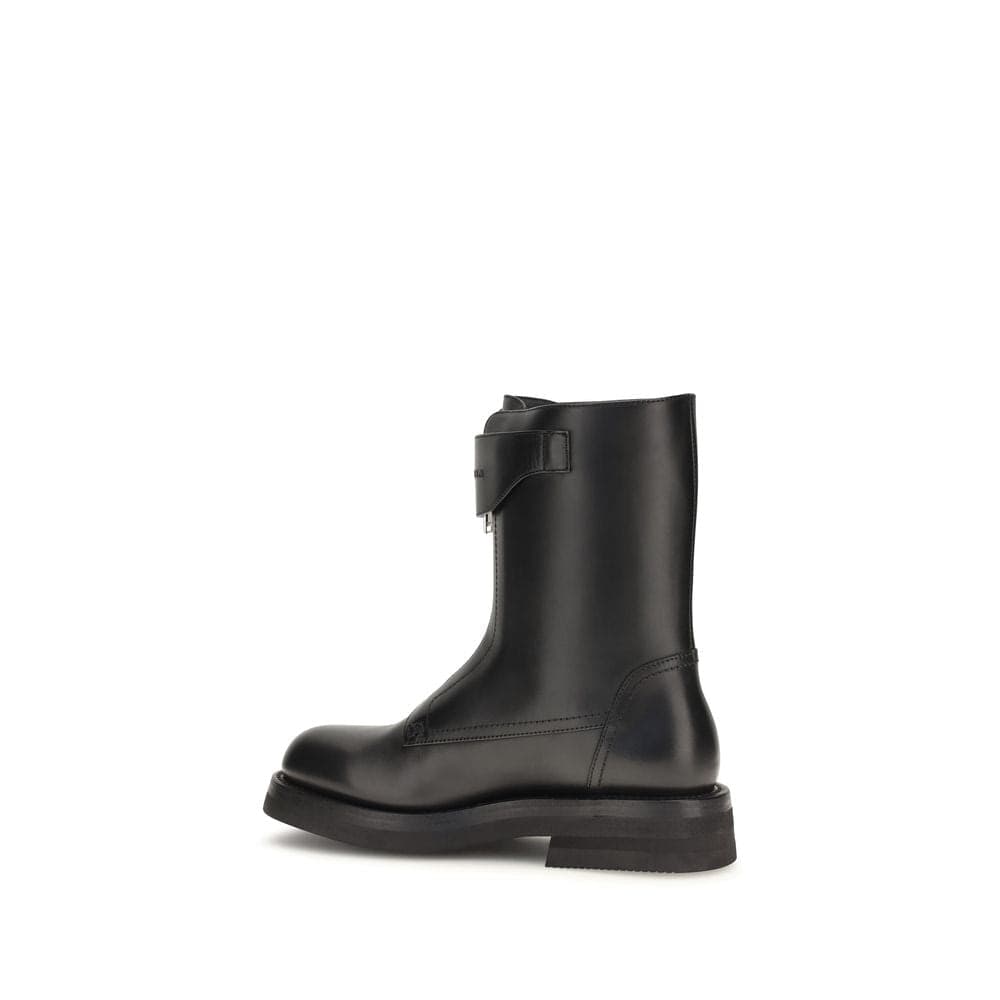 Alexander McQueen Black Calf Leather Bos Taurus Lace-Up Boots - 3