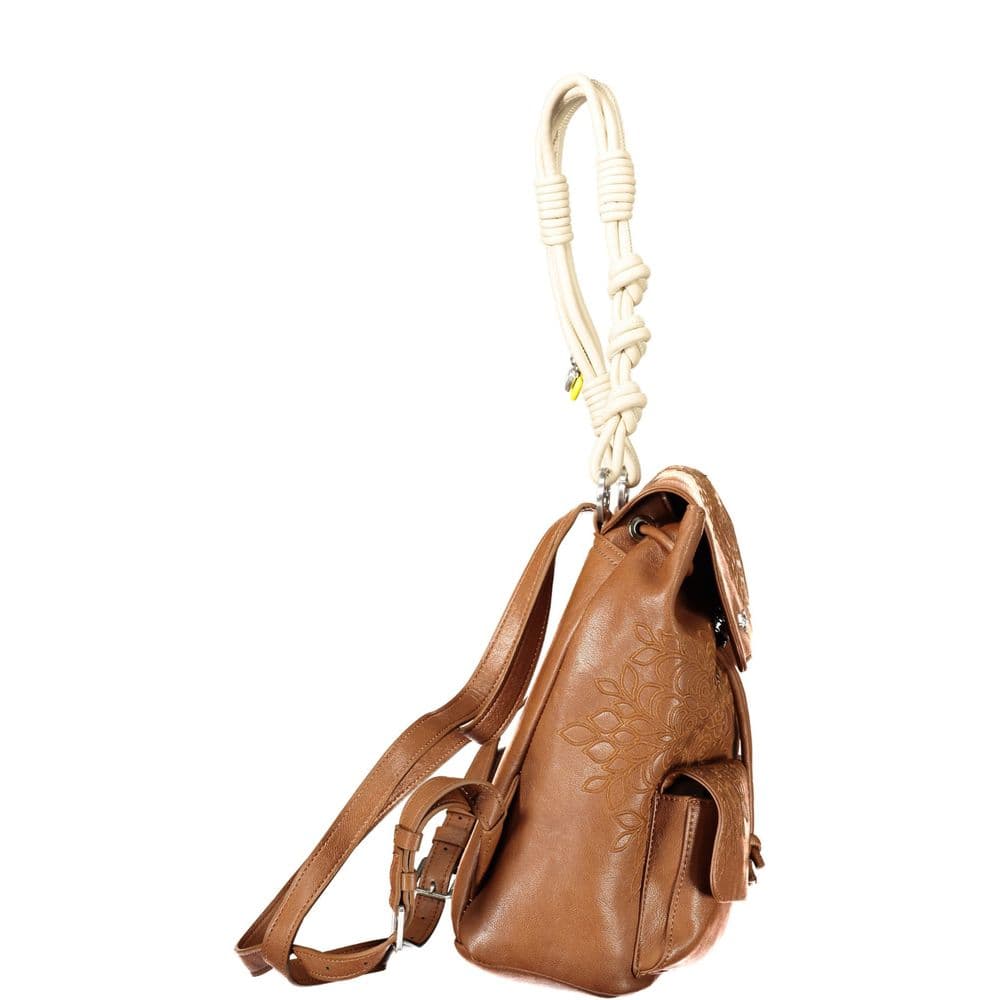 Desigual Marrone Poliuretano Women Backpack - 3