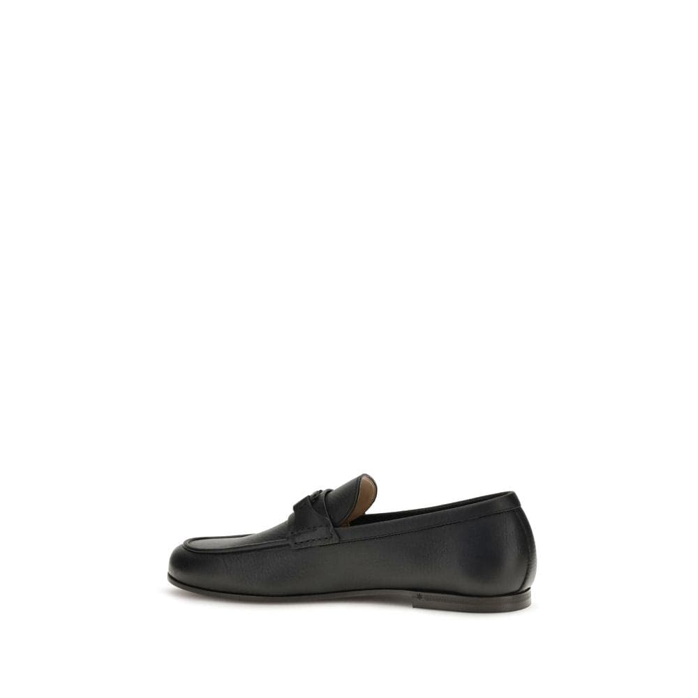 Valentino Garavani Black Deer Slip-On Loafers - 3