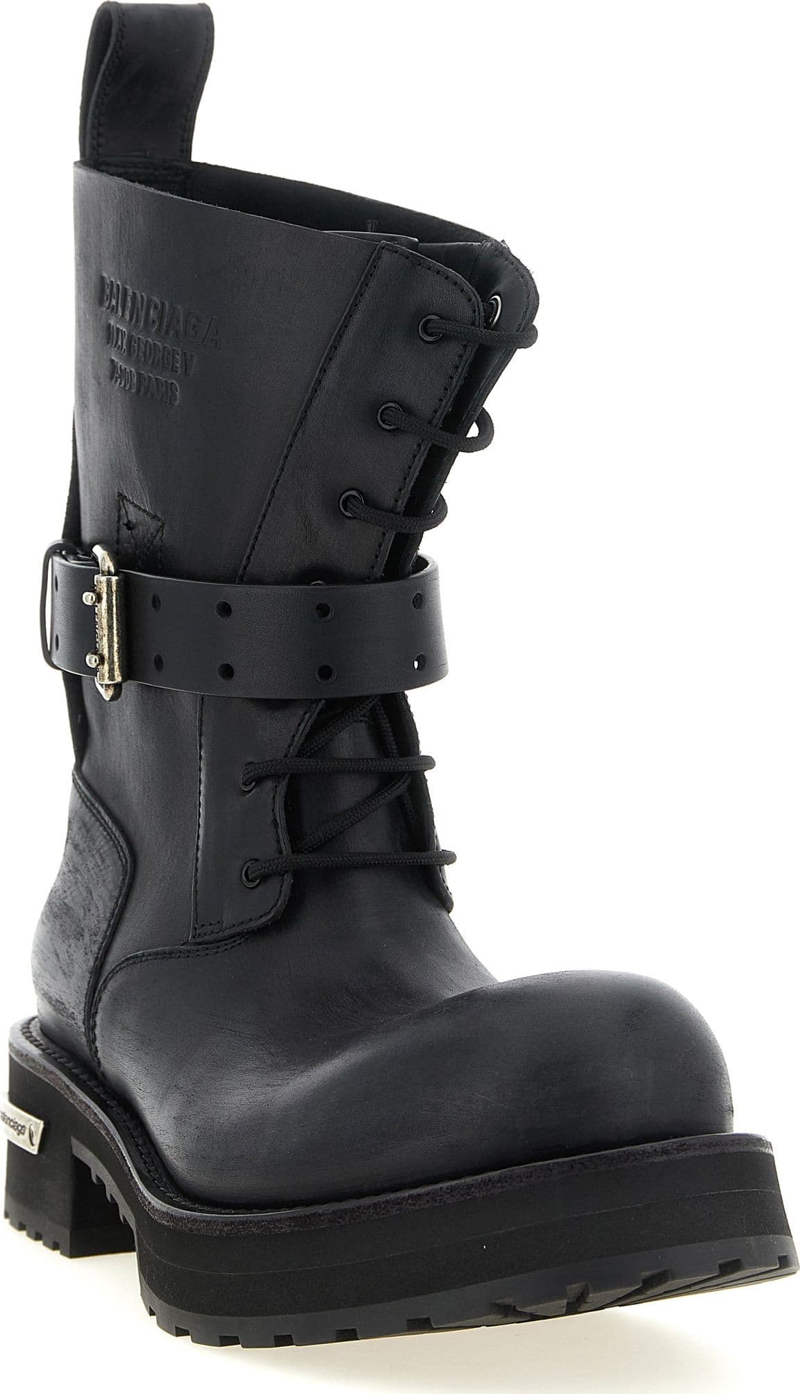 Balenciaga Black Calfskin Ankle Boots - 2