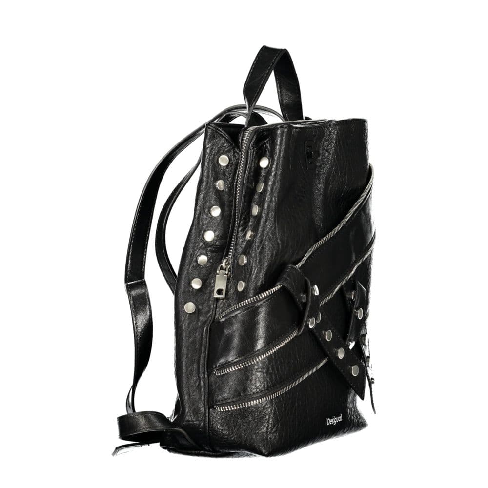 Desigual Black Polyurethane Women's Backpack - 3