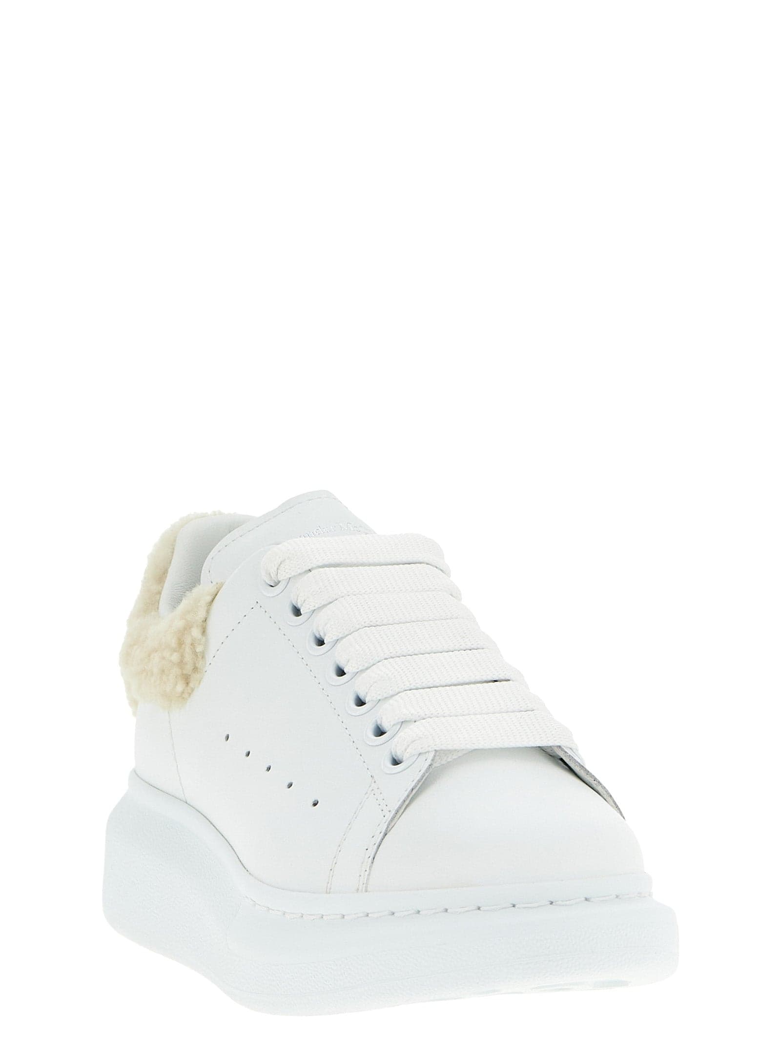 Alexander McQueen Beige Calfskin Chunky Sneakers - 2