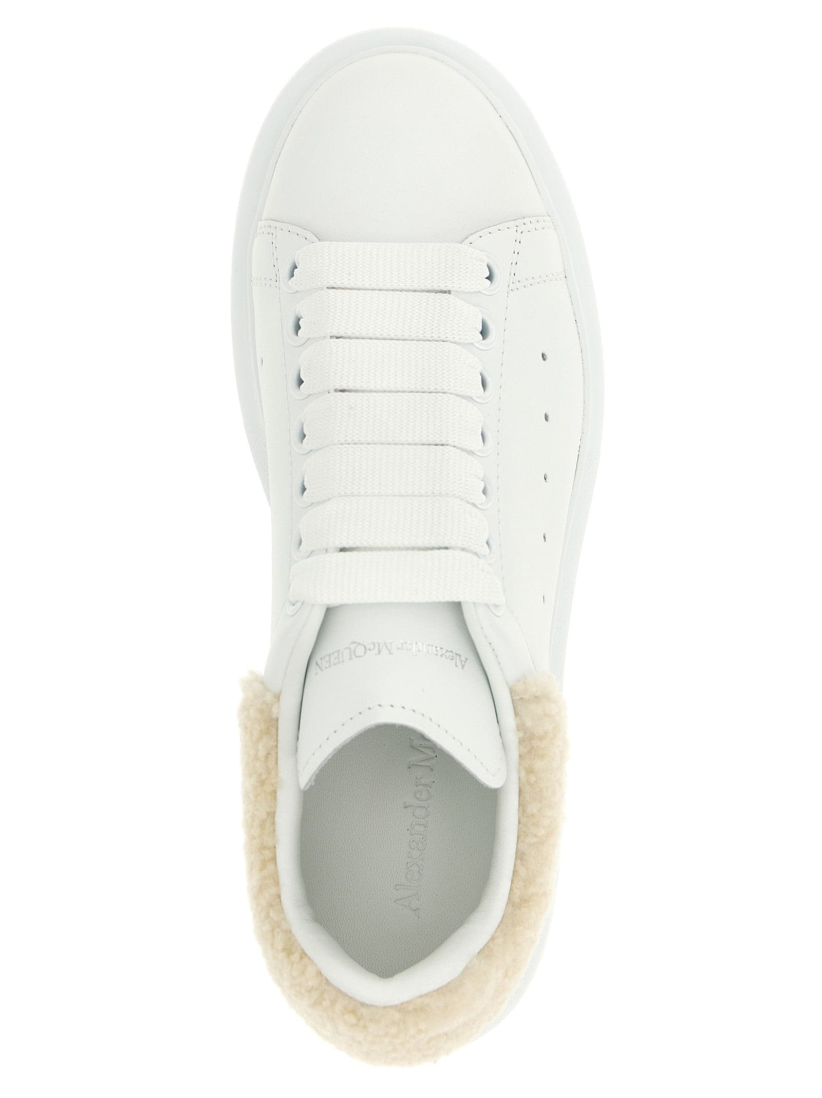 Alexander McQueen Beige Calfskin Chunky Sneakers - 4