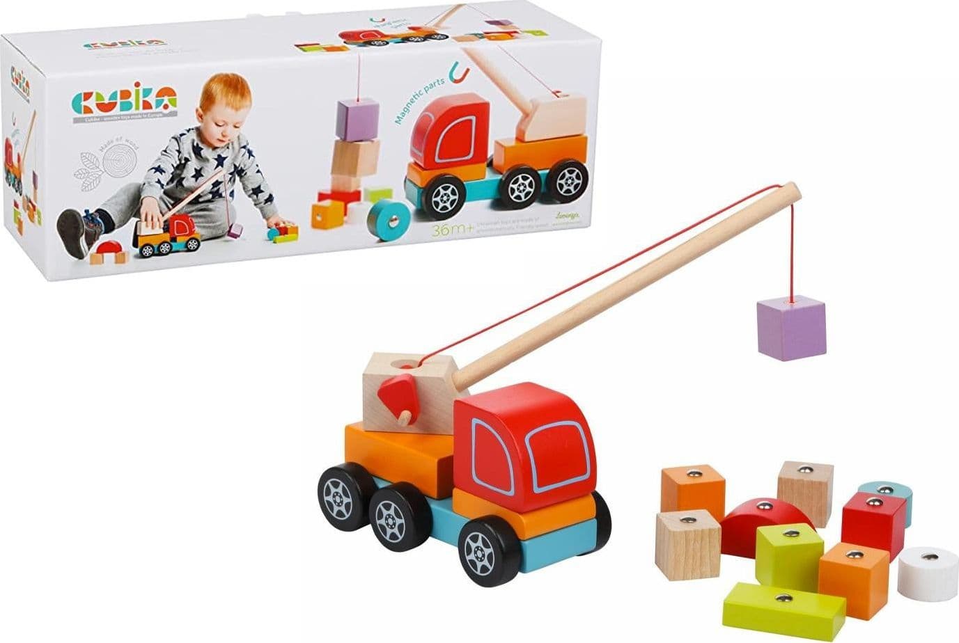 Camion Gru Legno Magnetico