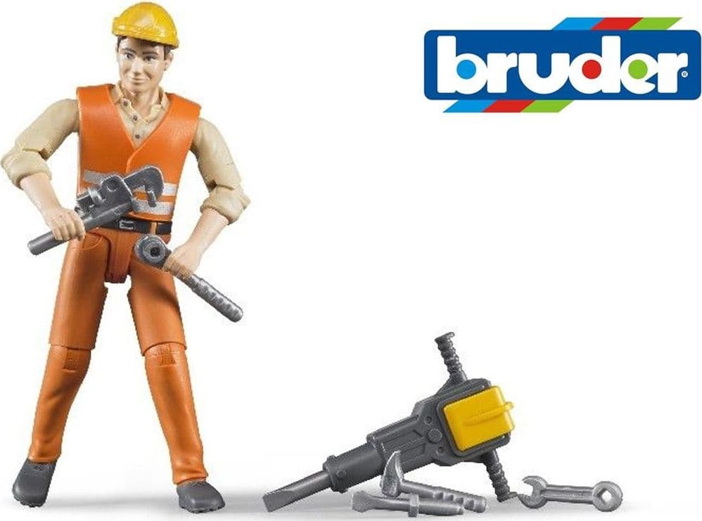Omino cantiere con accessori Bruder - 2