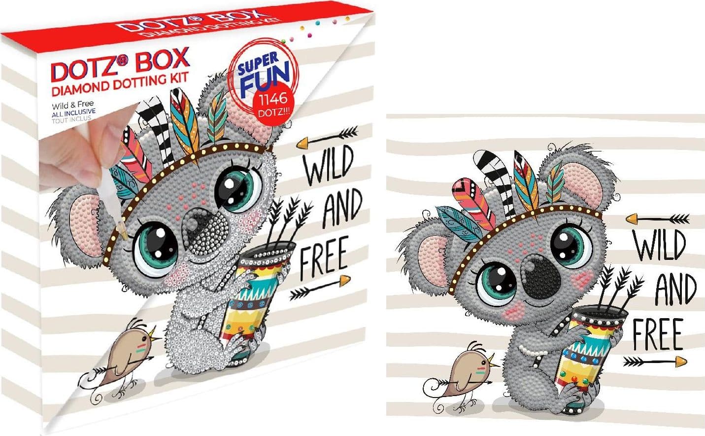 Diamond Dotz Box Koala Wild e Free 22x22
