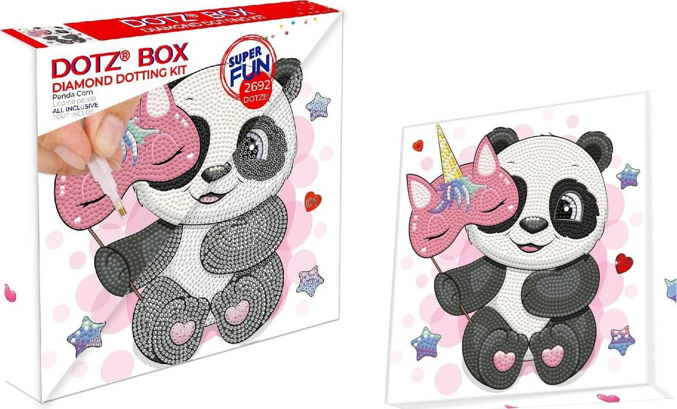 Diamond Dotz Box Panda Corn 22x22