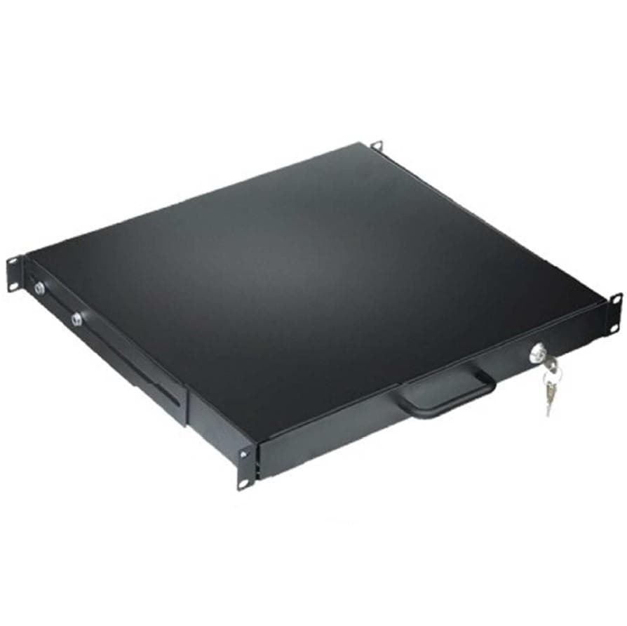 Cassetto Porta Tastiera 1U per Armadi Rack 19'' con Serratura Nero - 5