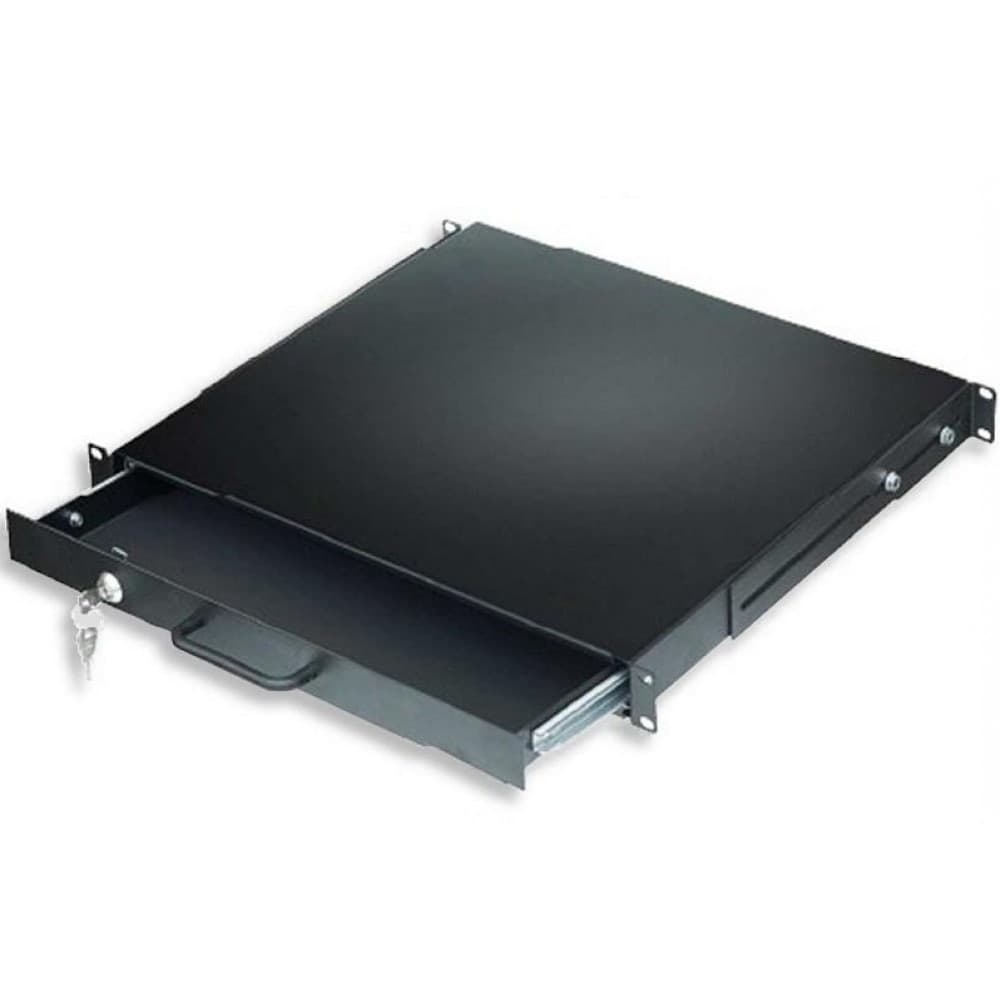 Cassetto Porta Tastiera 1U per Armadi Rack 19'' con Serratura Nero - 7
