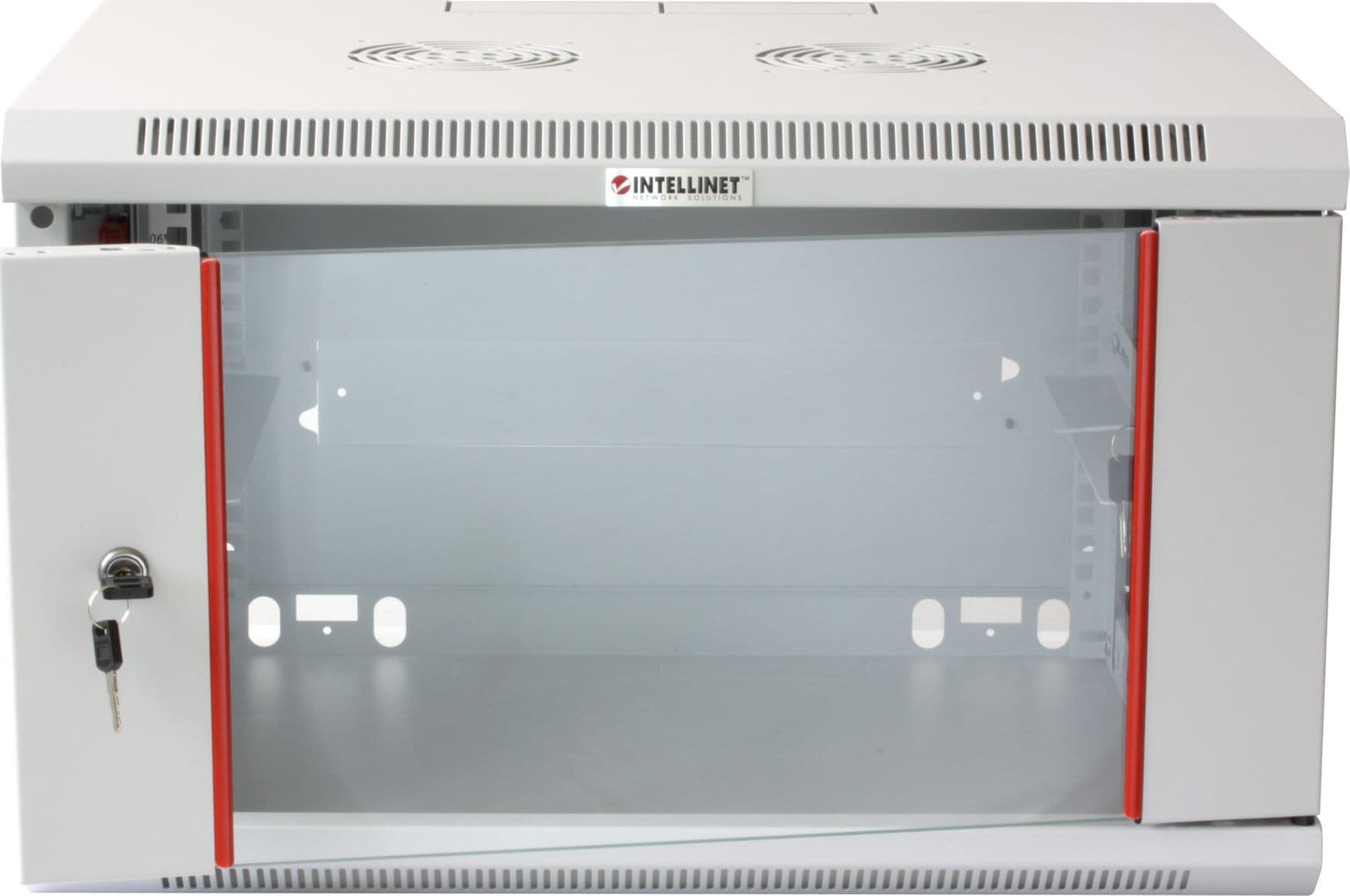 Armadio Rack 19'' a muro 6 unit&agrave sezione unica prof. 450mm Grigio - 13
