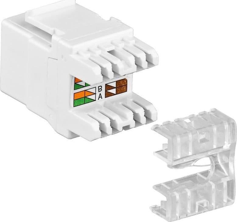 Frutto Keystone RJ45 C5E LSA UTP Bianco - 3
