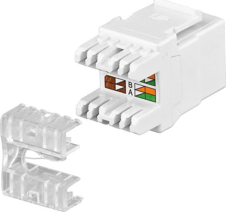 Frutto Keystone RJ45 C5E LSA UTP Bianco - 4