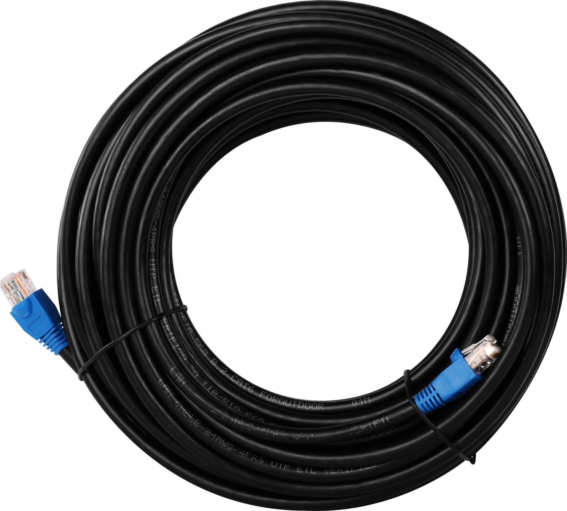 Matassa U/UTP Cavo Patch Cat.6 CCA 20m da Esterno Nero/Blu - 2