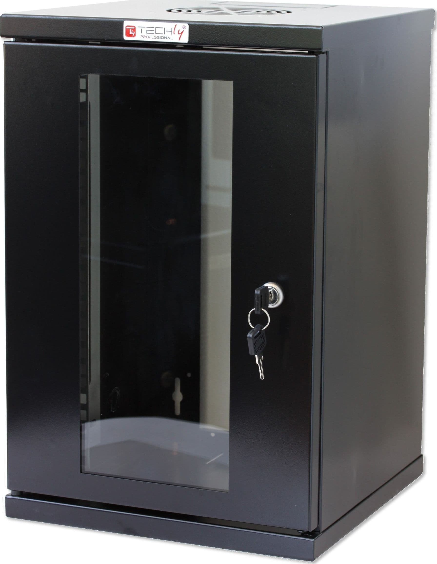 Armadio Rack 10'' a muro 9 unit&agrave Nero - 7