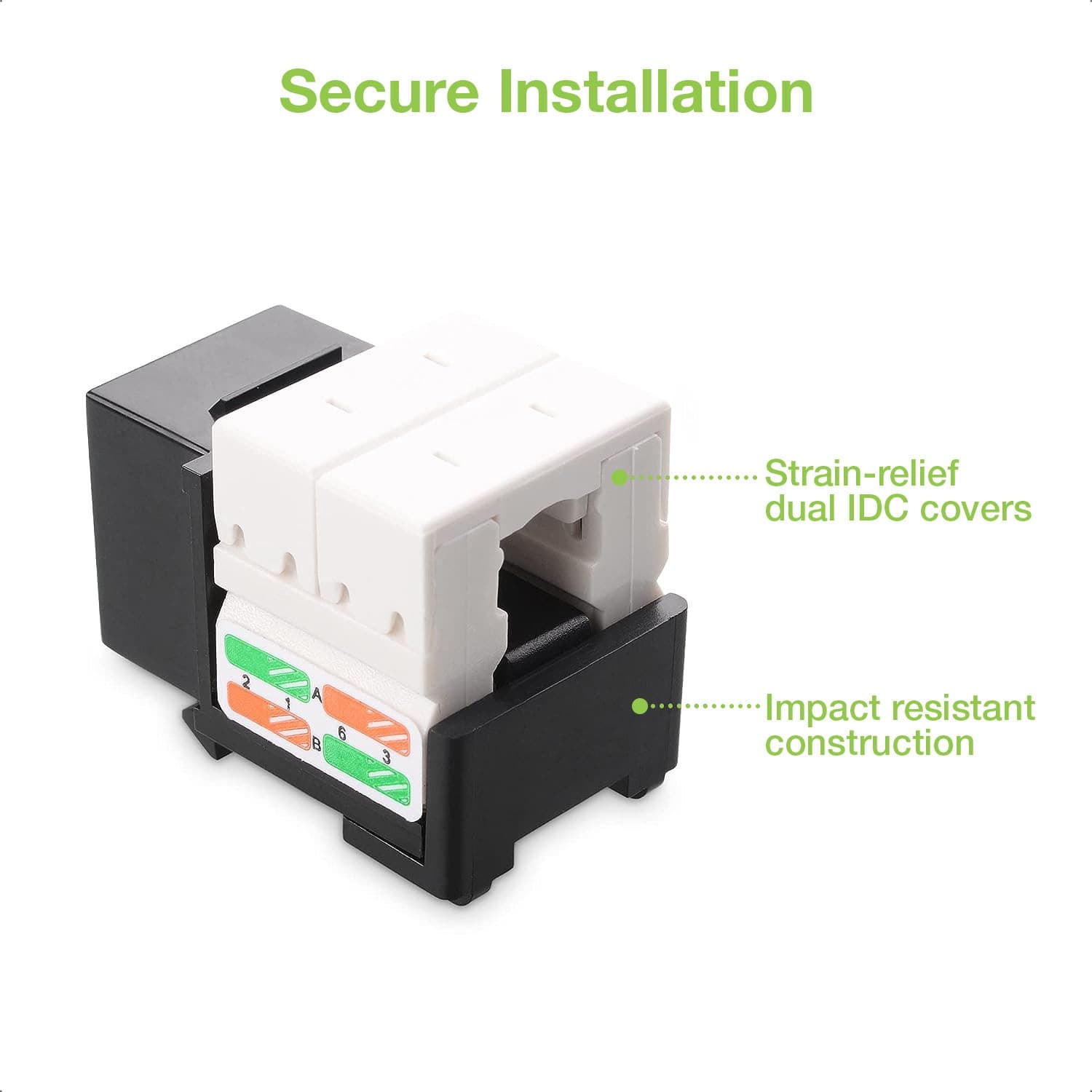 Frutto Keystone RJ45 Cat.6 UTP IDC 90&deg Nero - 5