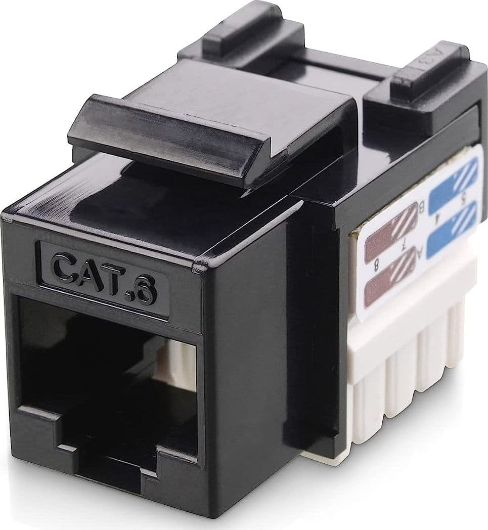 Frutto Keystone RJ45 Cat.6 UTP IDC 90&deg Nero - 9