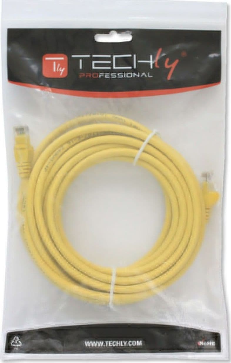Cavo di Rete Patch in Rame Cat.6 Giallo UTP 3 metri - 7