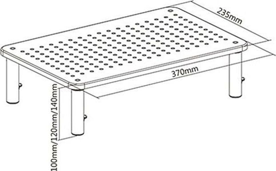 Supporto per Monitor Ergonomico Regolabile con 3 Altezze in Metallo Nero - 8