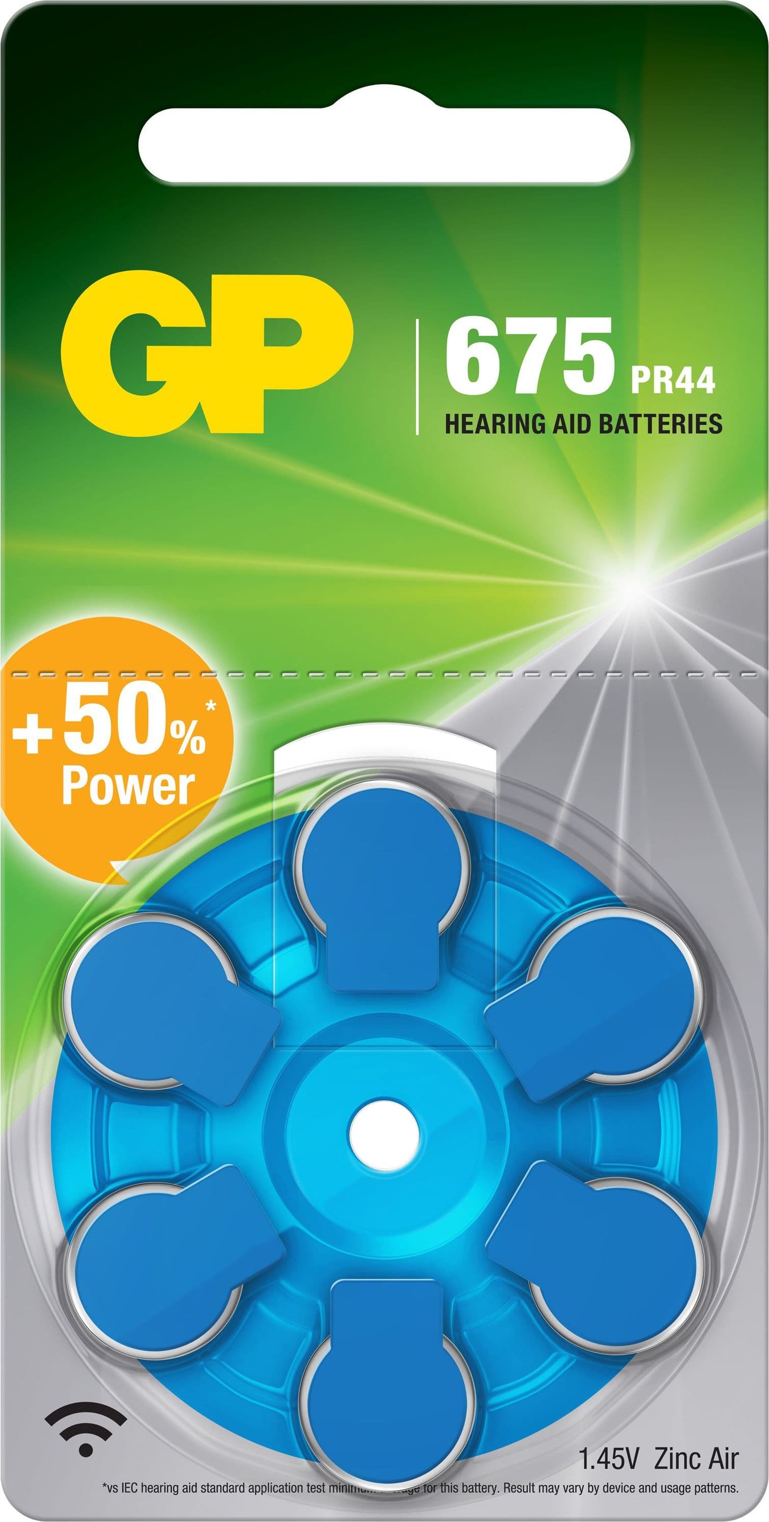 Blister 6 Batterie a Bottone PR44 ZA675 AC675 DA675 per Protesi Acustiche - 2