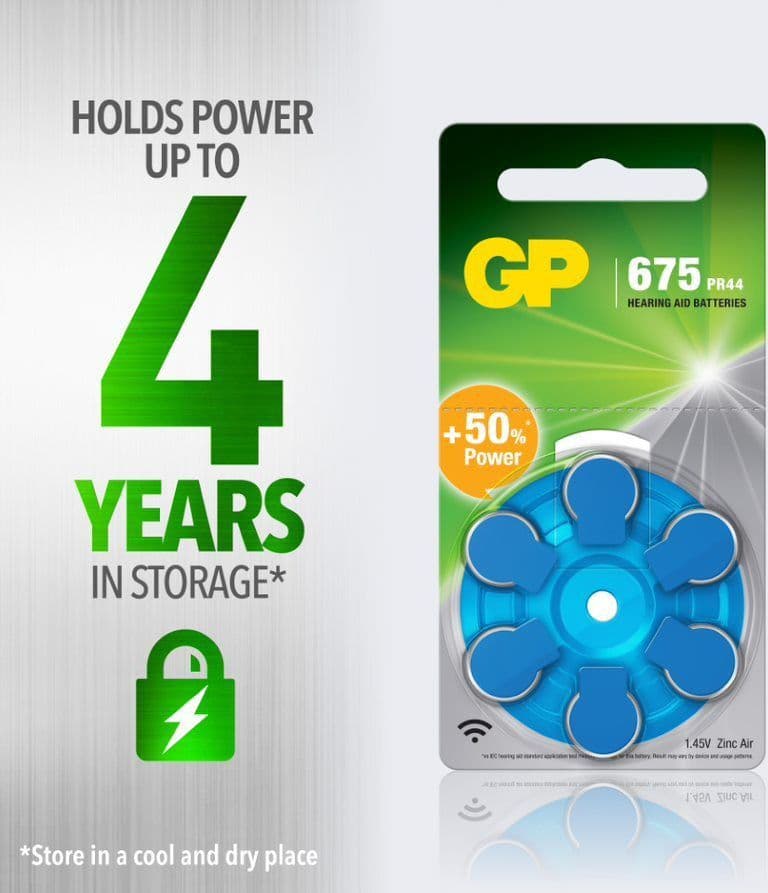 Blister 6 Batterie a Bottone PR44 ZA675 AC675 DA675 per Protesi Acustiche - 3